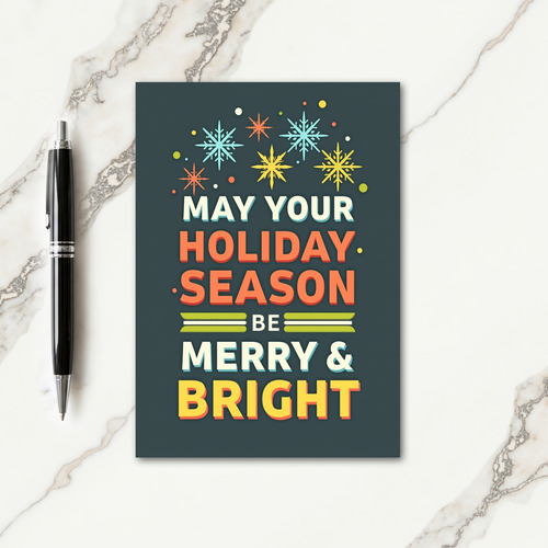 Retro Holiday Stacked Card
