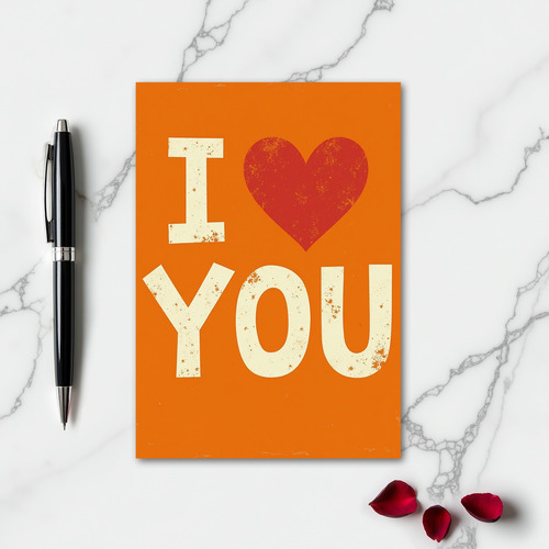 Retro I Love You Classic Card