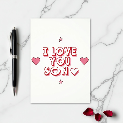 Retro I Love You Son Card