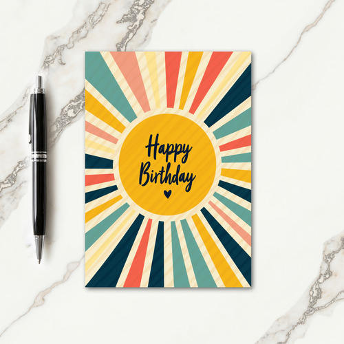 Retro Joy Birthday Card