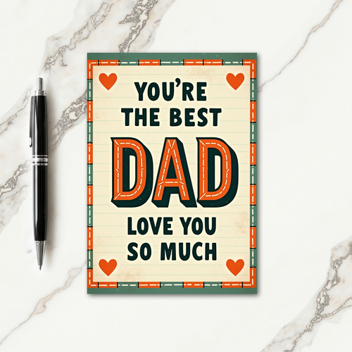 Retro Loving Dad Card