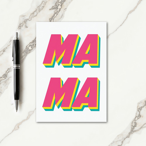 Retro Mama Love You Card