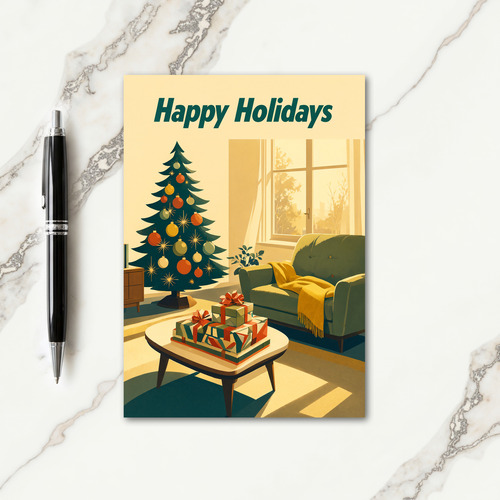 Retro Mid Century Modern Holiday Cards