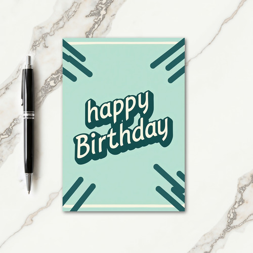 Retro Mint Birthday Card