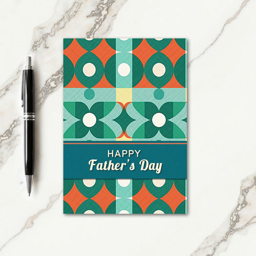 Retro Modern Fathers Day Card