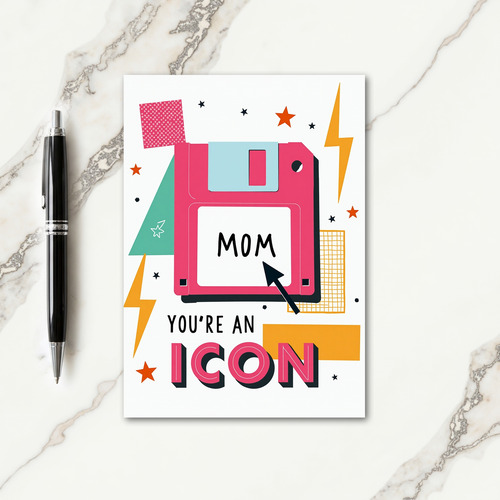 Retro Mom Data Storage Card