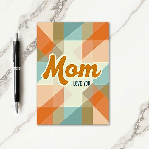 Retro Mom I Love You Card