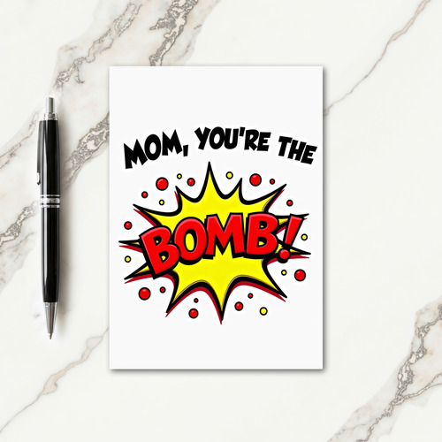 Retro Mom Youre The Bomb Card