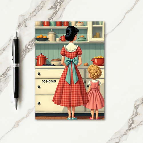 Retro Mothers Day Family Card