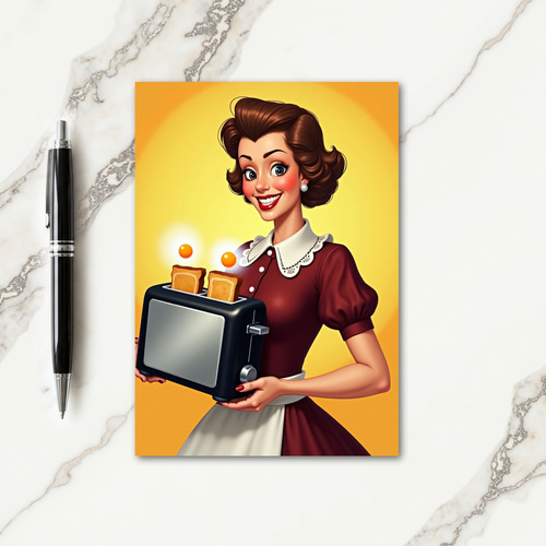 Retro Mothers Day Toast Card