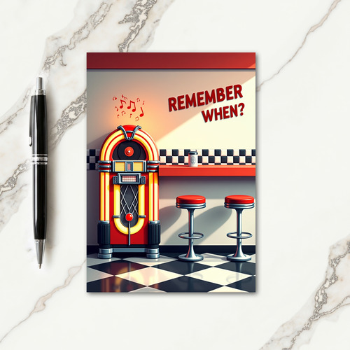 Retro Music Birthday Card