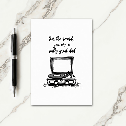 Retro Music Great Dad Card