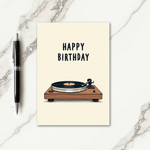 Retro Music Player Birthday Card