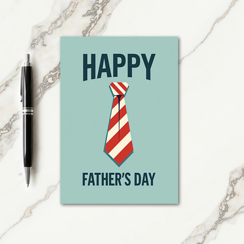 Retro Necktie Fathers Day Card