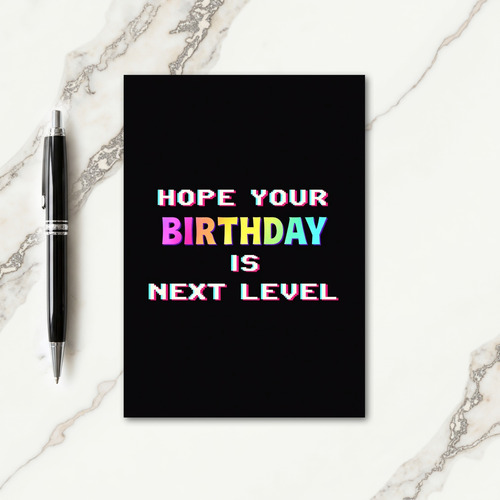Retro Pixel Birthday Card