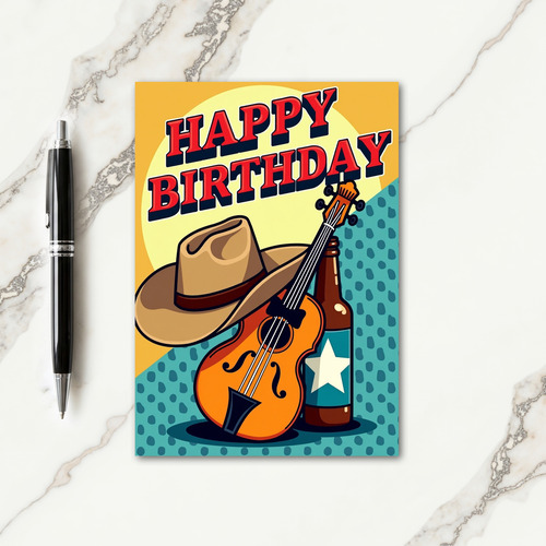 Retro Pop Art Birthday Card