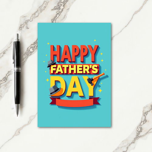 Retro Pop Fathers Day Design Card