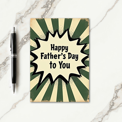 Retro Pop Fathers Day Shout Card