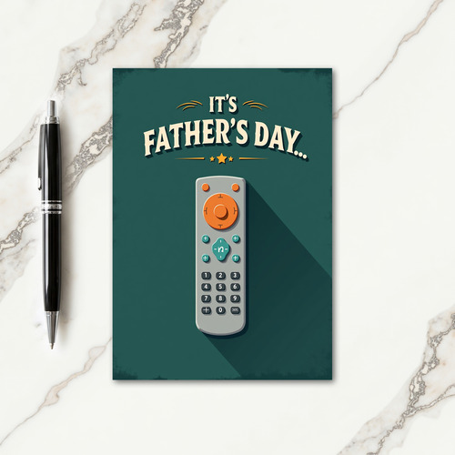 Retro Remote Fathers Day Card