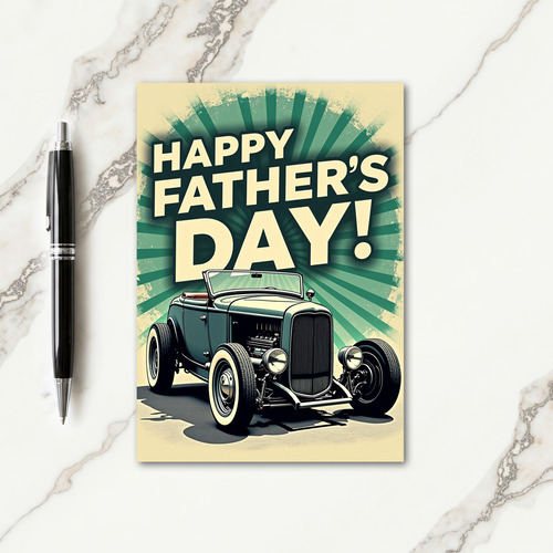 Retro Roadster Fathers Day Card