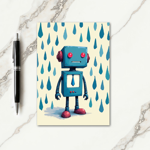 Retro Robot Fathers Day Card