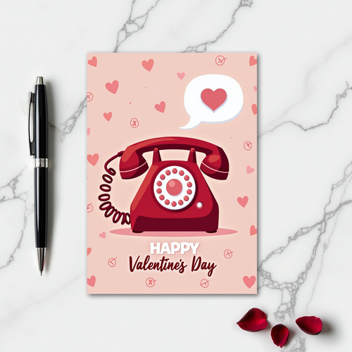 Retro Romance Love Phone Card