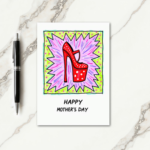 Retro Shoe Mothers Day Art Card