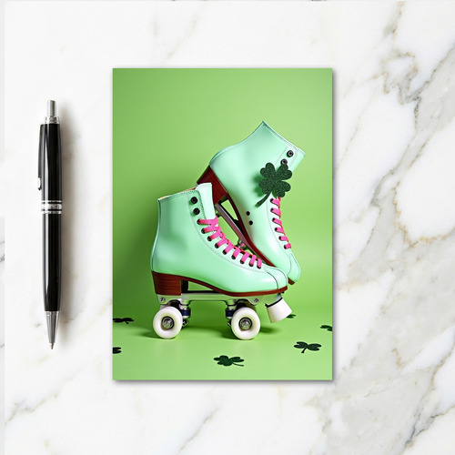 Retro Skates St Patricks Day Card