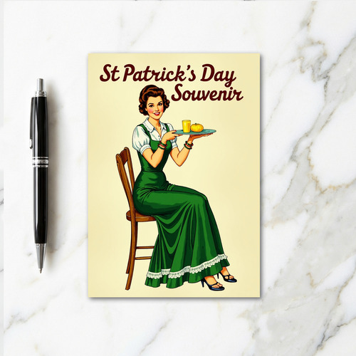 Retro St Patricks Day Souvenir Card