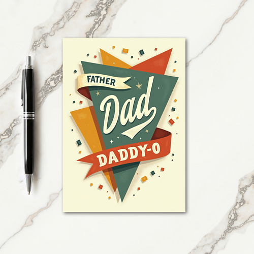 Retro Style Fathers Day Card