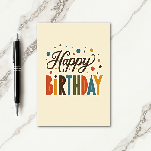 Retro Styled Birthday Card
