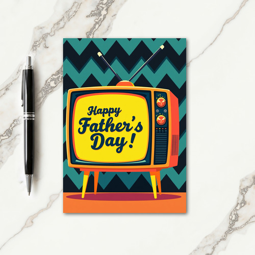 Retro Tv Fathers Day Card