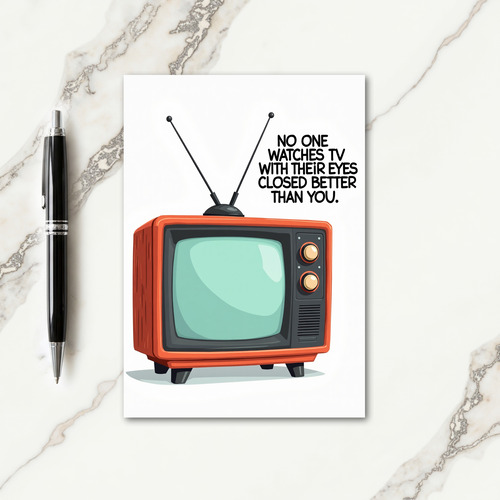 Retro Tv Sweet Fathers Day Card