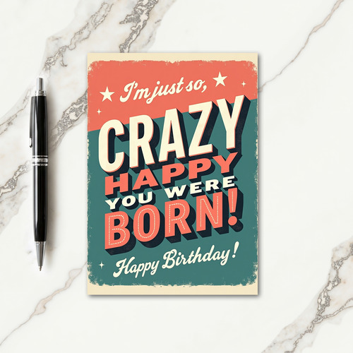 Retro Type Birthday Card