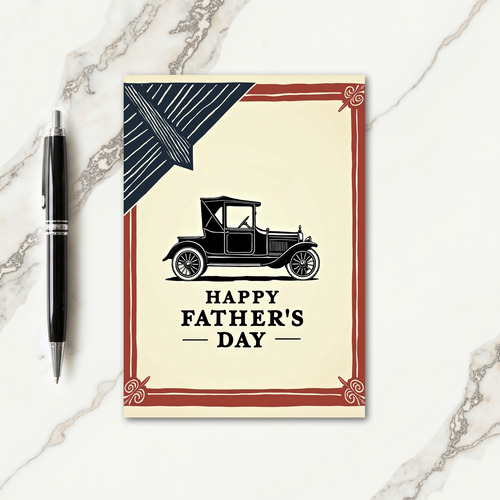 Retro Vehicle Fathers Day Card