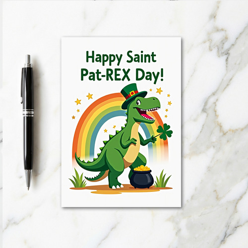 Rex Saint Pats Fun Time Card