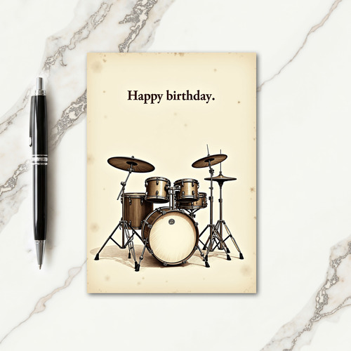 Rhythm Birthday Drum Kit Card