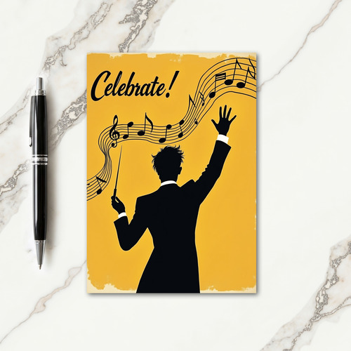 Rhythmic Music Notes Birthday Card
