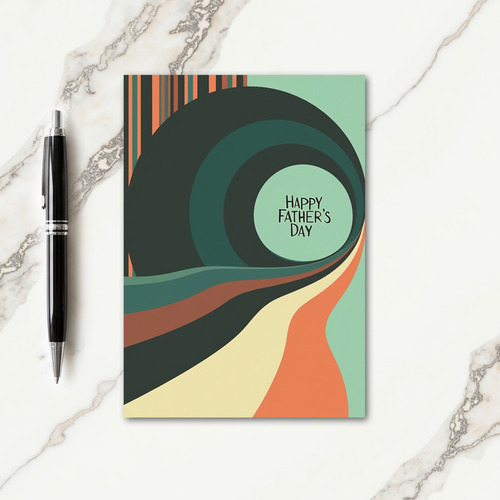 Ribbon Flow Fathers Day Card