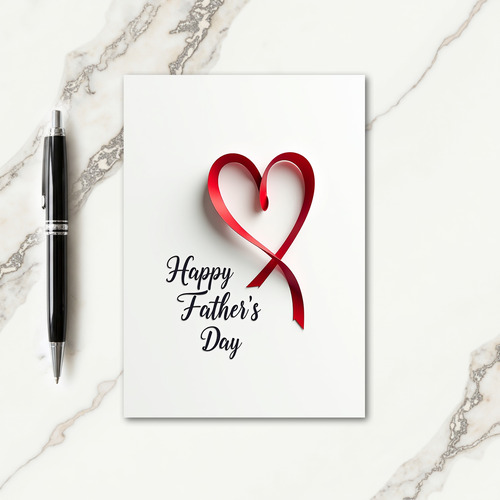 Ribbon Heart Sweet Fathers Day Card