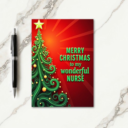 Ribbon Tree Festive Card