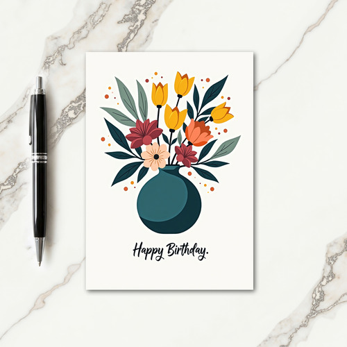 Rich Hues Bouquet Birthday Card