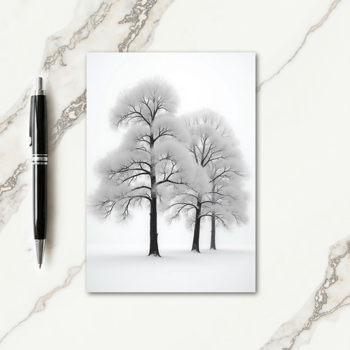 Rime Ice Christmas Tree Card