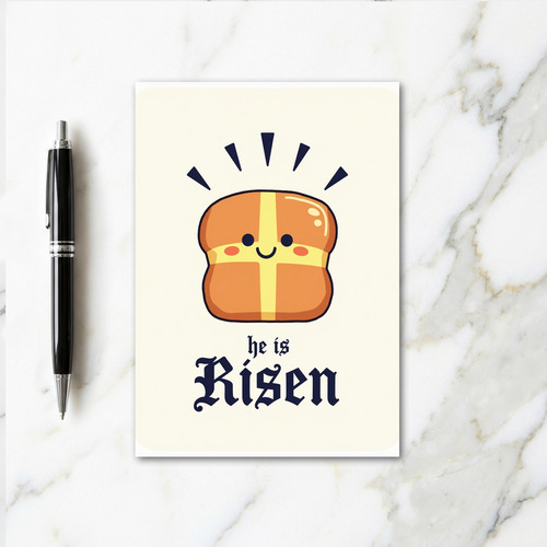 Risen Bun Pattern Celebration Card
