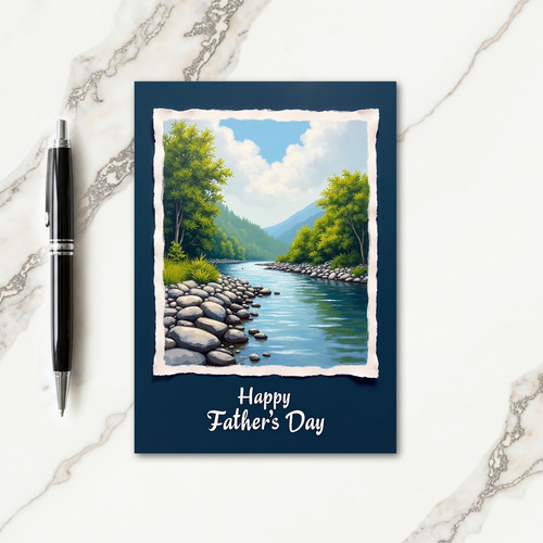 River Scene Sweet Fathers Day Card
