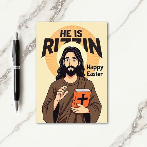 Rizzin Happy Easter Greeting Card