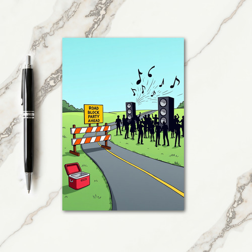 Road Block Birthday Beats Card