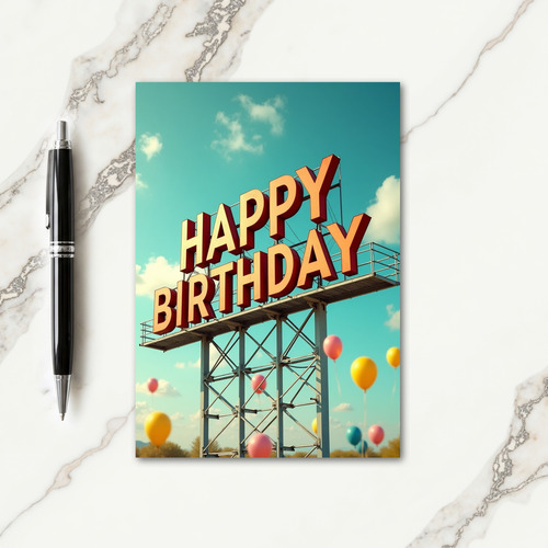 Roadside Birthday Sign Card