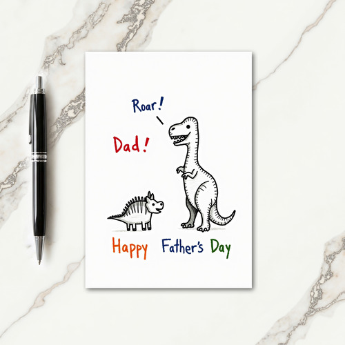 Roar Dad Sweet Fathers Day Card