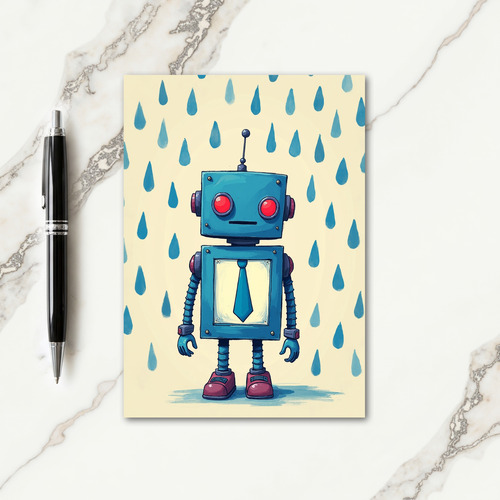 Robot Fathers Day Figure Card